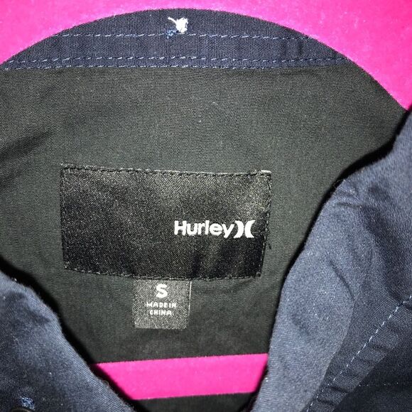 Hurley Blue & White Button-Down Shirt Size S - Picture 3 of 3